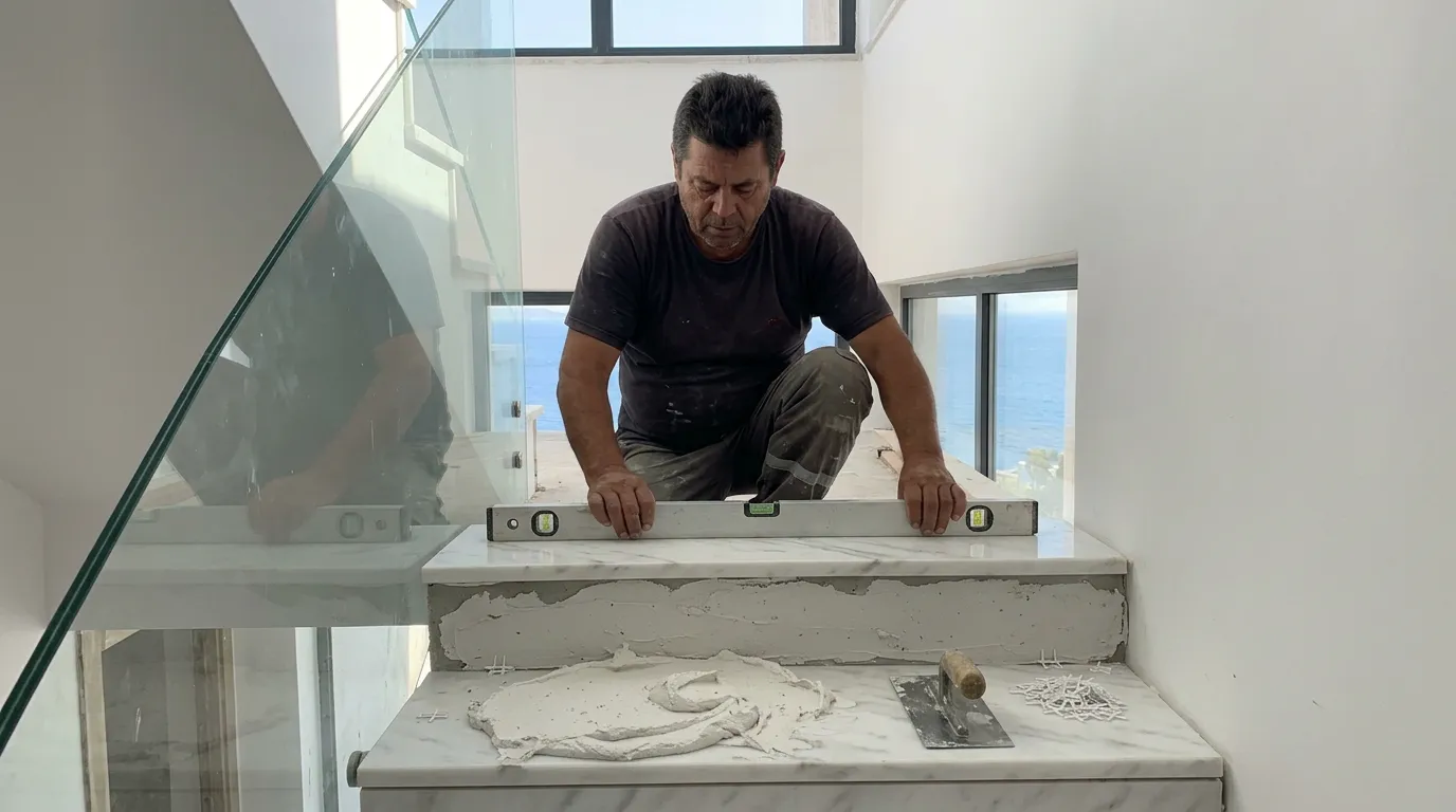 Bodrum Mermer Merdiven tadilat görseli - Nihat Kızıl AĞA Showroom - Görsel 2