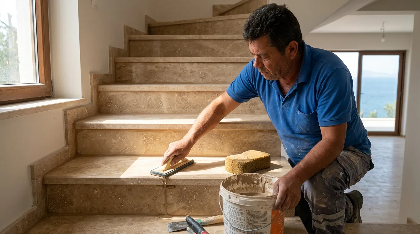 Bodrum Mermer Merdiven tadilat görseli - Nihat Kızıl AĞA Showroom - Görsel 4